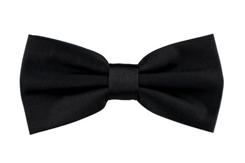 Klasyczna czarna muszka na wesele