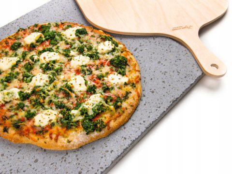 Kamień do pizzy wulkaniczny włoski z etny + szufla