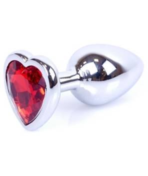 Korek analny z kryształem serduszkiem
