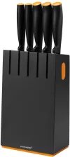 Fiskars Functional Form Zestaw Noży W Czarnym Bloku 5szt 1014190
