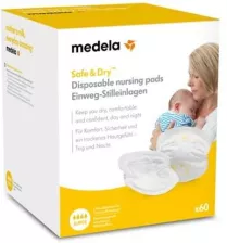 Medela Wkładki Laktacyjne Safe & Dry 60Szt