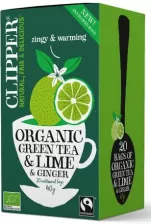 Clipper – HERBATA ZIELONA Z LIMONKĄ I IMBIREM FAIR TRADE BIO 40g (20x2g)