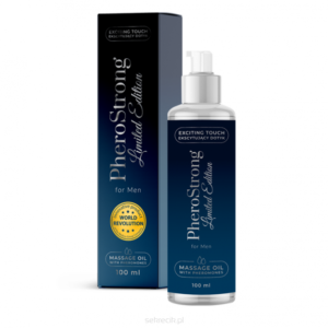 PheroStrong Limited Edition for Men Massage Oil 100ml - olejek do ciała dla mężczyzn z feromonami podniecającymi kobiety